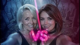 girl lesbian old woman