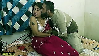 indian old aunty painfull with young boy
