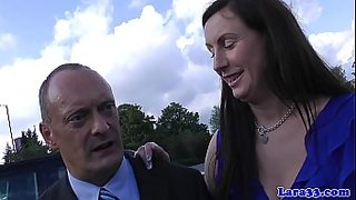 mature granny parking lot