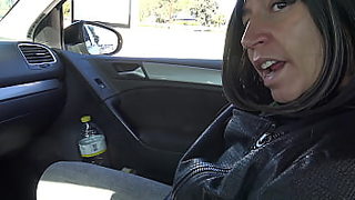 granny stranger gives handjob car