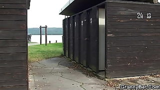 naughty girl sex with old man in public