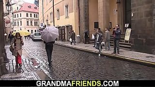 hot chick sucking old guys dick