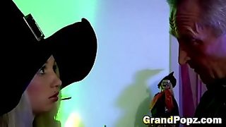 teen girl with old man