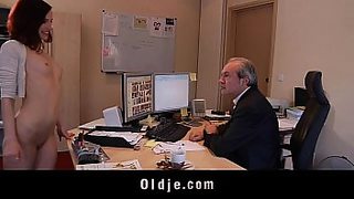 horny old man fucks girl